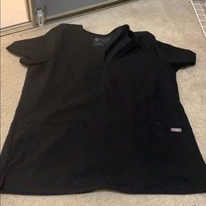 Brand New FIGS Black Scrub Top